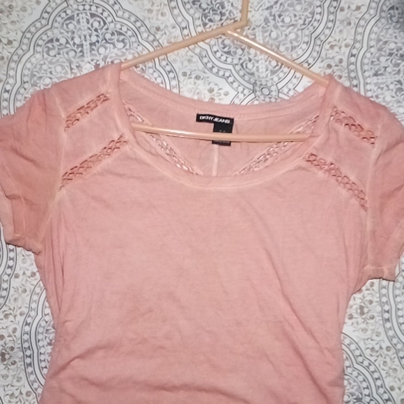 PEACH colored criss cross cutout top - Picture 4 of 12